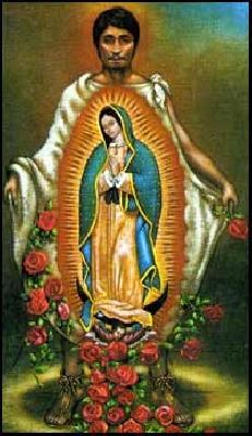 O índio Juan Diego vê a  Virgem em Guadalupe